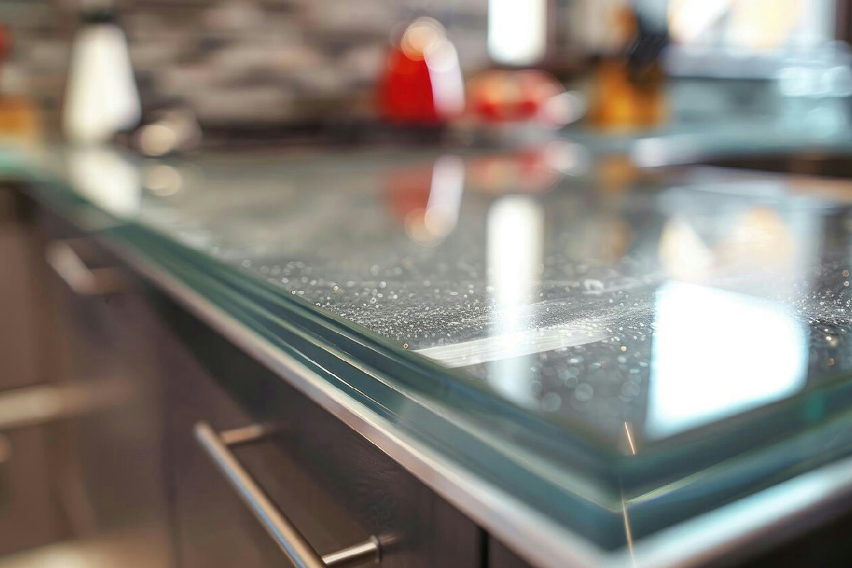 Pensili in vetro fumé per cucine moderne: eleganza e matericità dalle trasparenze uniche